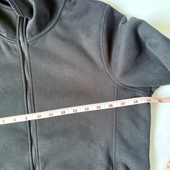 UNIQLO Lined Zip Hoodie Jacket Black Medium Relaxed Fit - Picture 9 of 10